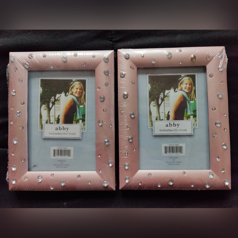 NWT Pink embellished photo frames (Two available)